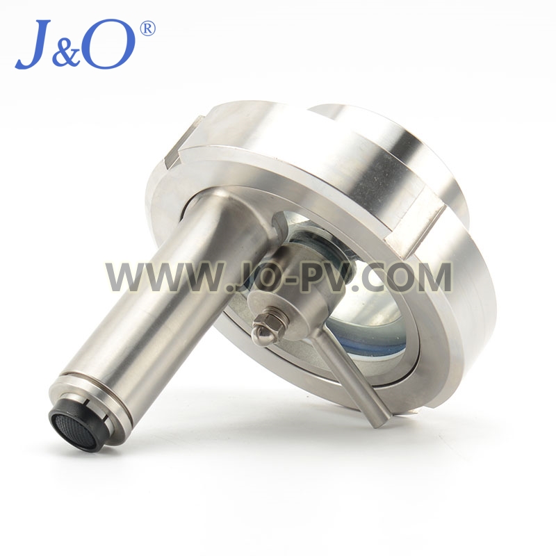 Sanitary Stainless Steel Union Sight Glass With Wiper And Light
