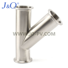 Stainless Steel Sanitary Y Type Lateral Tee Clamped End