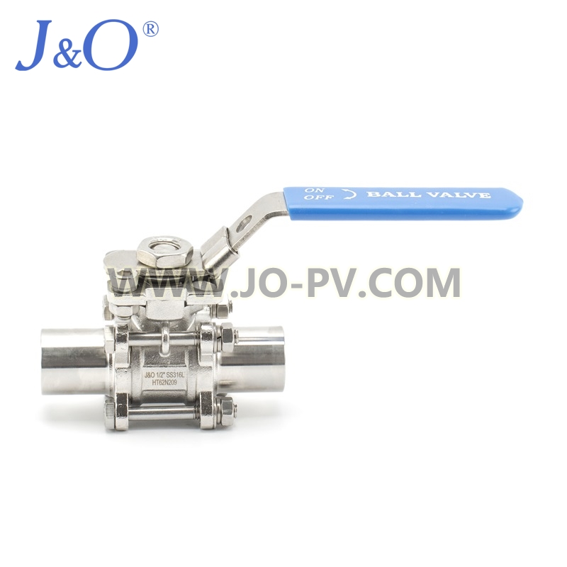 Sanitary Stainless Steel Manual Female Three Pieces Ball Valve